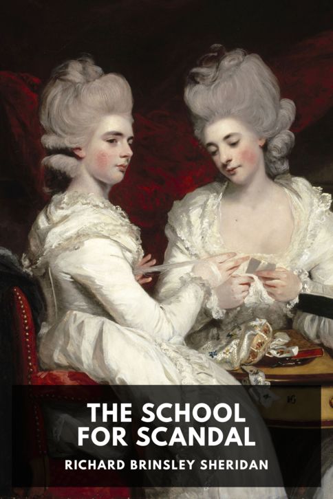 Typing practice story cover: The School for Scandal